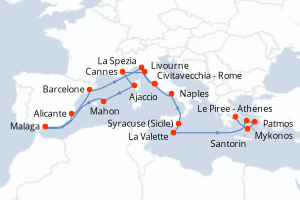 Itinéraire : Méditerranée & mers adjacentes