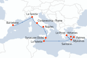 Itinéraire : Méditerranée & mers adjacentes