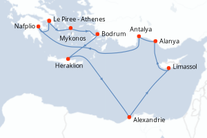 Itinéraire : Méditerranée & mers adjacentes