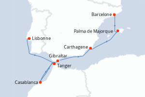 Itinéraire : Méditerranée & mers adjacentes