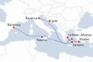 Itinéraire : Méditerranée & mers adjacentes