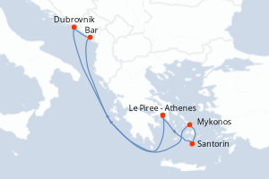 Itinéraire : Méditerranée & mers adjacentes
