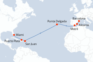 Itinéraire : Méditerranée & mers adjacentes