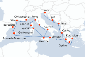 Itinéraire : Méditerranée & mers adjacentes