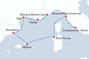 Itinéraire : Méditerranée & mers adjacentes