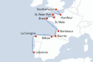 Itinéraire : Europe du Nord & Atlantique NE