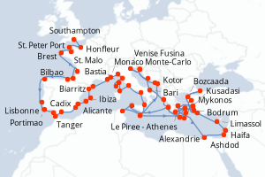 Itinéraire : Méditerranée & mers adjacentes