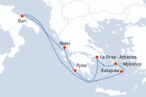 Itinéraire : Méditerranée & mers adjacentes