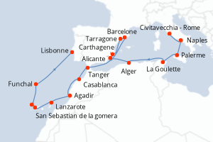 Itinéraire : Europe du Nord & Atlantique NE
