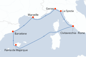 Itinéraire : Méditerranée & mers adjacentes