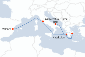 Itinéraire : Méditerranée & mers adjacentes