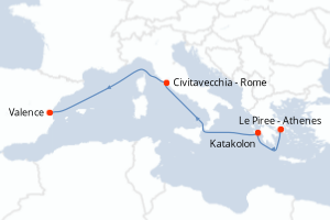 Itinéraire : Méditerranée & mers adjacentes