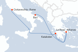 Itinéraire : Méditerranée & mers adjacentes