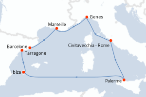 Itinéraire : Méditerranée & mers adjacentes