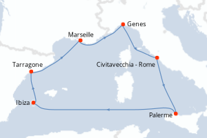 Itinéraire : Méditerranée & mers adjacentes