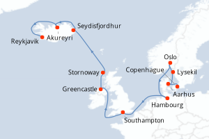 Itinéraire : Europe du Nord & Atlantique NE