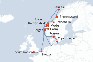 Itinéraire : Europe du Nord & Atlantique NE