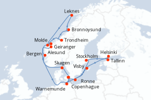 Itinéraire : Europe du Nord & Atlantique NE