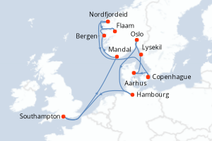 Itinéraire : Europe du Nord & Atlantique NE