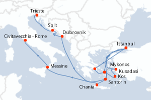 Itinéraire : Méditerranée & mers adjacentes