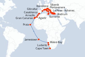 Itinéraire : Méditerranée & mers adjacentes