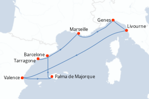Itinéraire : Méditerranée & mers adjacentes