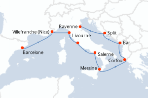Itinéraire : Méditerranée & mers adjacentes