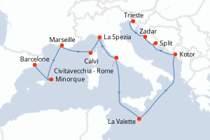 Itinéraire : Méditerranée & mers adjacentes