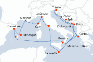 Itinéraire : Méditerranée & mers adjacentes