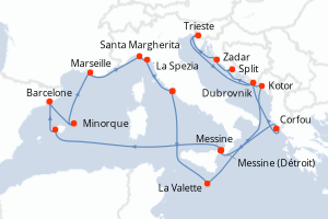 Itinéraire : Méditerranée & mers adjacentes