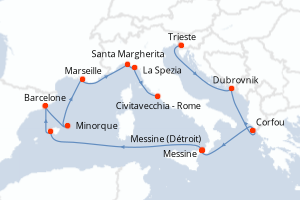 Itinéraire : Méditerranée & mers adjacentes