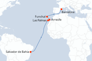 Itinéraire : Europe du Nord & Atlantique NE