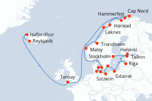 Itinéraire : Europe du Nord & Atlantique NE