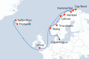 Itinéraire : Europe du Nord & Atlantique NE