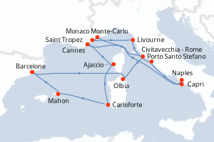 Itinéraire : Méditerranée & mers adjacentes