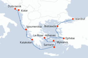 Itinéraire : Méditerranée & mers adjacentes