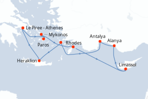 Itinéraire : Méditerranée & mers adjacentes