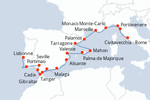 Itinéraire : Méditerranée & mers adjacentes