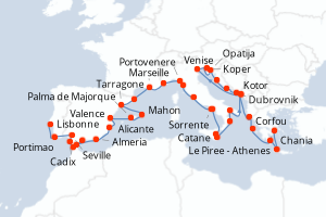 Itinéraire : Méditerranée & mers adjacentes
