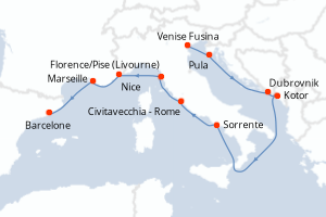 Itinéraire : Méditerranée & mers adjacentes