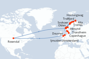 Itinéraire : Europe du Nord & Atlantique NE