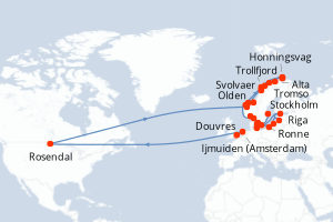 Itinéraire : Europe du Nord & Atlantique NE