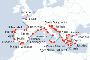 Itinéraire : Méditerranée & mers adjacentes