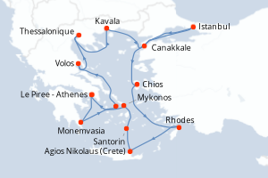 Itinéraire : Méditerranée & mers adjacentes