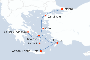 Itinéraire : Méditerranée & mers adjacentes