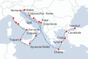 Itinéraire : Méditerranée & mers adjacentes