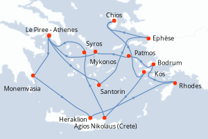 Itinéraire : Méditerranée & mers adjacentes