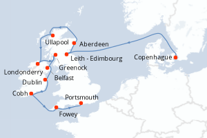 Itinéraire : Europe du Nord & Atlantique NE