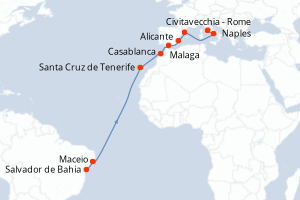 Itinéraire : Méditerranée & mers adjacentes