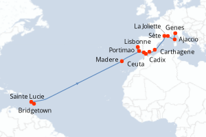 Itinéraire : Méditerranée & mers adjacentes